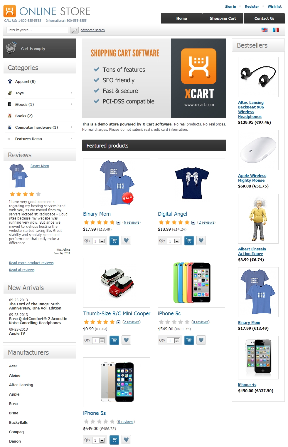 X-CART. Powerful PHP shopping cart software - Ford Ka and Street